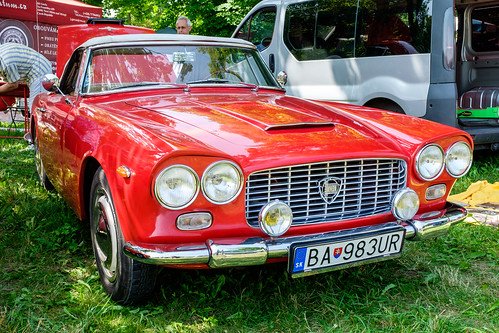 classic car festival meeting convertible oldtimer touring 1961 lancia flaminia 2016 slavkov