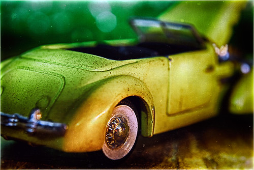 old macro texture dusty car yellow closeup vintage toy nikon convertible tire scratches dirty retro dirt bumper trunk d200 dust rim scratched hubcap hdr toycar textured whitewall hoya closeuplens hbmike2000