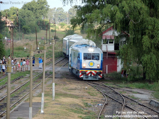 Tren de pasajeros ingresando a Rufino.