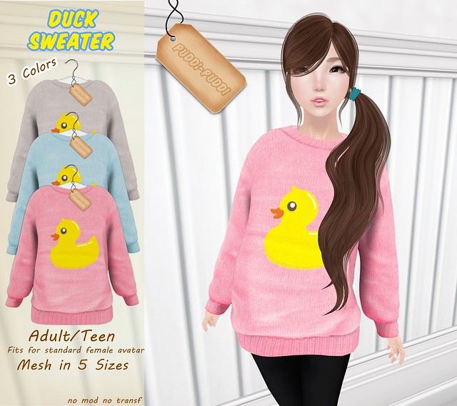 ::Puddi-Puddi:: Adult/Teen Duck Sweater