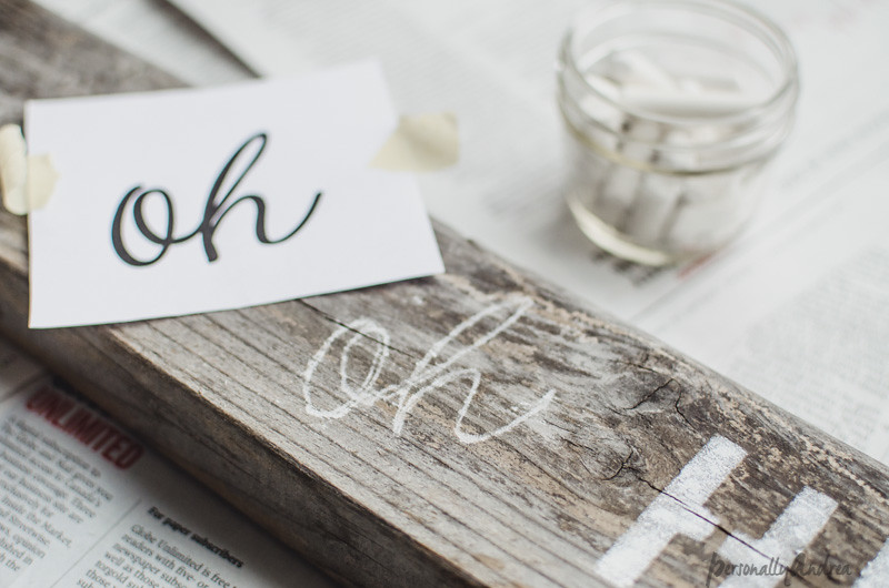 Oh Hello Sign // 2 Ways to Paint Lettering Onto a Rustic Sign