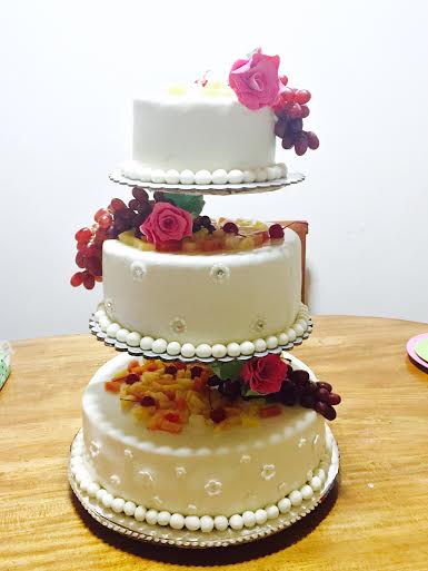 Wedding Cake with Fresh Fruits by Annabelle Siddayao- Annabelle's Delicacies