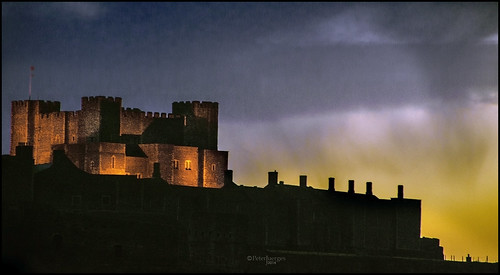 winter storm castle night clouds evening kent nikon dover