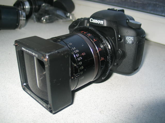 Canon 7D with anamorphic F=50