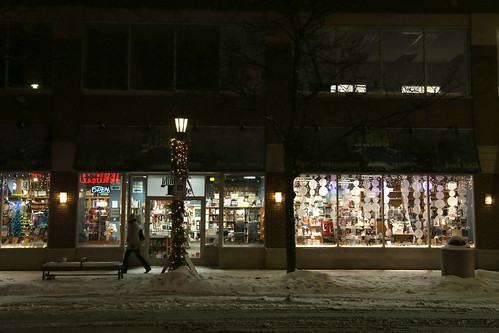 Bookstore on a Snowy Night