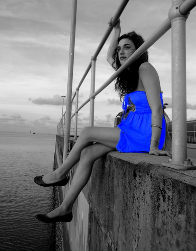 blue blackandwhite pier looking view gaze