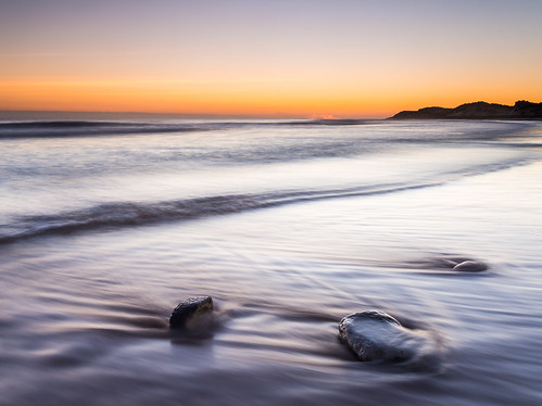 beach sunrise coast rocks northumberland wash ripples amble hauxley