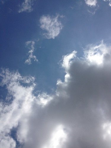 blue sky sunshine clouds view skylight lookingup