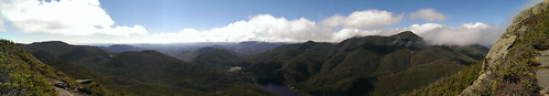 Wide panorama of Adirondacks with Lake Colden and Avalanche pass by pickle.monger