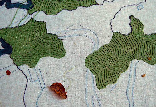 embroidering the rivers and fields of Myanmar