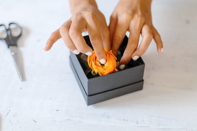 DIY Boxed Flowers