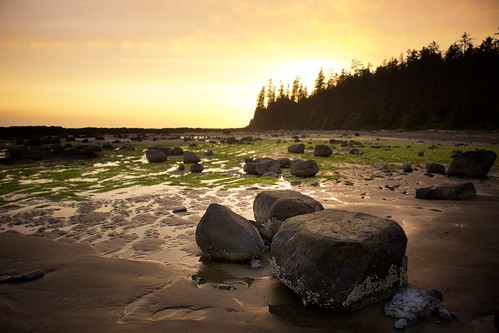 sunset canada beach nature forest landscape coast rocks bc wct