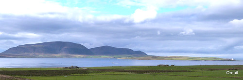 uk autumn panorama sunshine clouds skyscape island scotland orkney october view farm pano hills hoy chalet chalets scapaflow graemsay buxa orcades