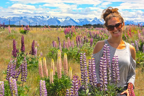 Lina with Lupine flowers