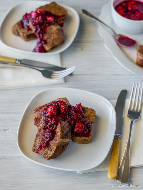Hot Cross Bun French Toast & Mixed Fruit Compote