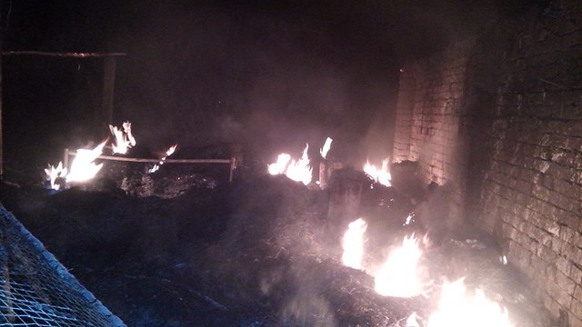 Blaze at the MBBCDS center at Herika village of Birbhum.