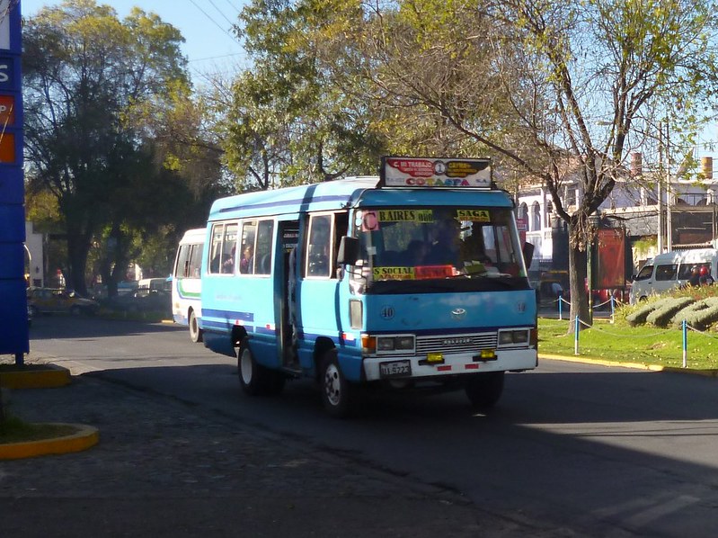 Taking a combi in Arequipa