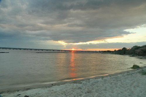 sunset beach clouds river cloudy maryland choptankriver