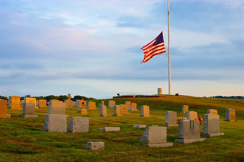 sunset usa cemetery graveyard canon virginia flag americanflag canon50mmf18 usflag halfmast halfstaff christiansburg niftyfifty christiansburgva sunsetcemetery canont1i nomorenames