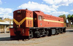 SAR Class 32: 32001, Windhoek Station forecourt. 14.11.2007.