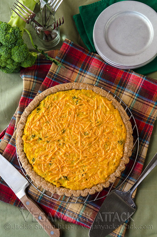 A lighter take on the comforting Broccoli Cheddar Quiche. Filled with tons of nutrients and lower on oils & fats. Vegan, dairy-free