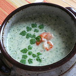 Chervil Soup with Crayfish Tails