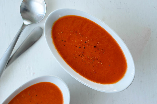 Roasted Red Pepper Soup - The Tiffin Box