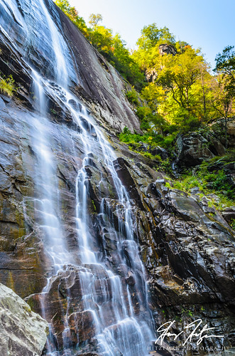 hickorynutfalls waterfall chimneyrock northcarolina unitedstates