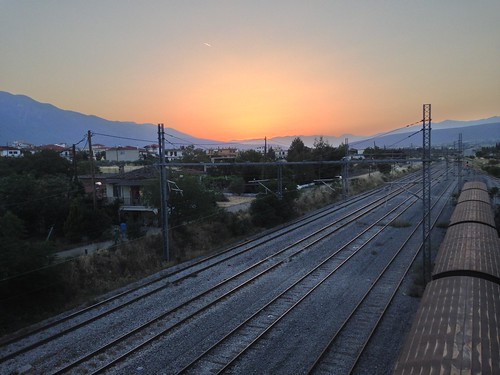 sunset tracks railway