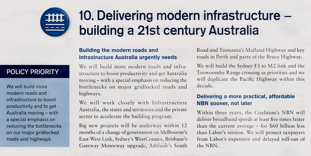 Abbott: infrastructure policy 2013