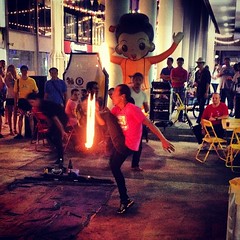 It's not a true #thai #holiday until you see some #fire dancin' #phuket #yogaflame #foodmarket #sea