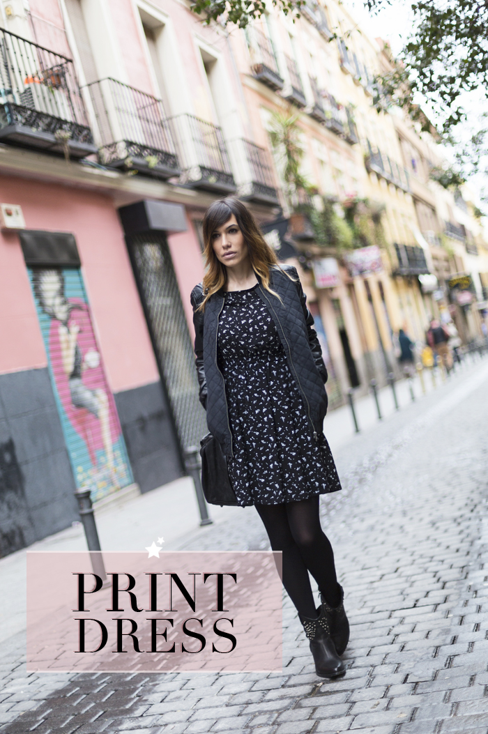 street style barbara crespo print dress C&A malasaña calle velarde fashion blogger outfit blog de moda
