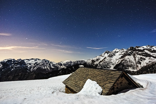 snow night landscape italia nightscape neve bergamo lombardia 2014 cusio vallebrembana monteavaro panoramipaesaggi