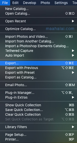 Lightroom Export Image File