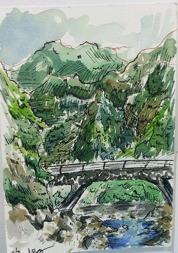 mountain watercolor landscape drawing southkorea 설악산 urbansketch