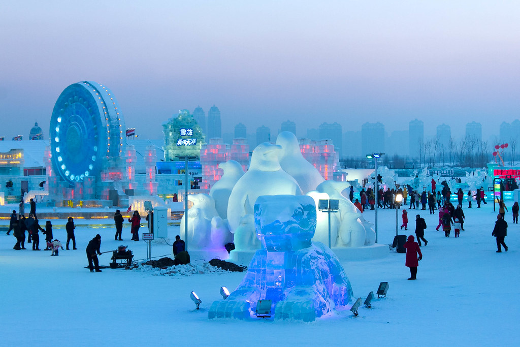 Impressive Sculptures At Ice Festival In Harbin