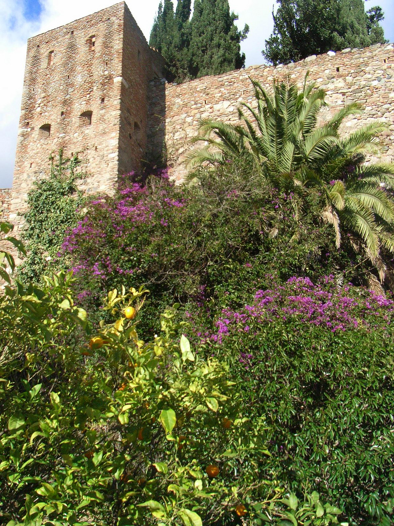 Las murallas de la alcazaba de Málaga. Autor, Clive Hicks