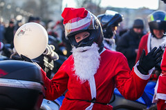 Poland, Santa Claus motor parade / Parada Świętych Mikołajów