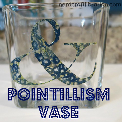Pointillism vase