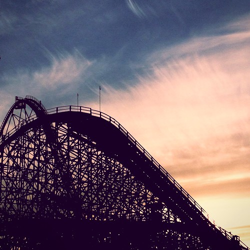 sunset clouds rollercoaster magicmountain sixflags goliath coaster iphone colossus iphoneography instagram