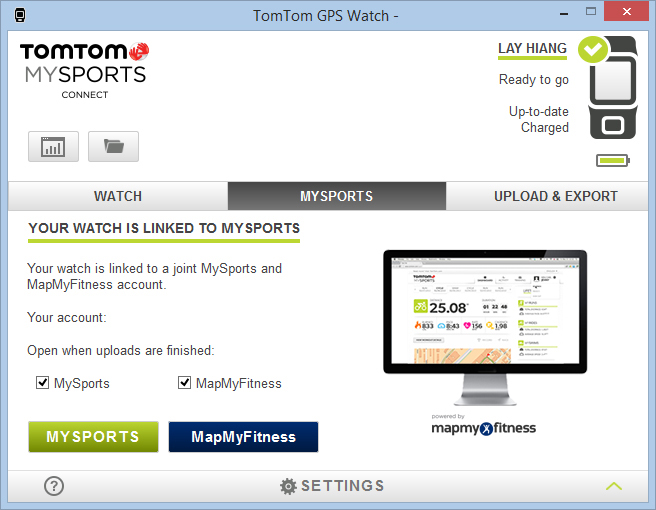 TomTom Multi-Sport GPS Watch - Windows App - My Sports