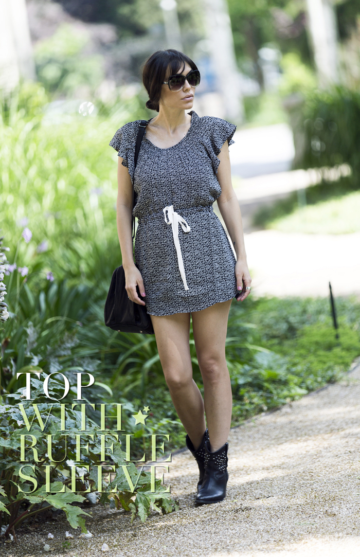 street style barbara crespo top with ruffle sleeve the corner fashion blogger outfit blog de moda