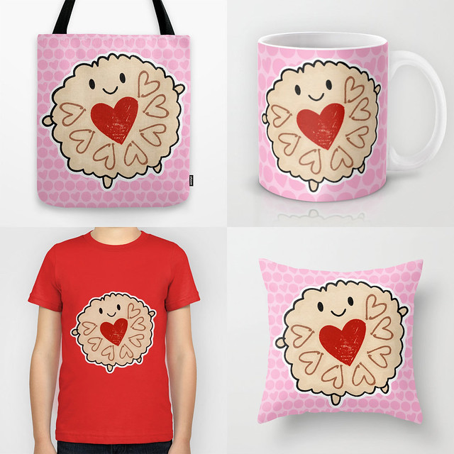 Watercolour Jammie Dodger at Society6