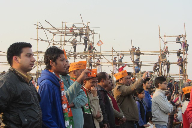 With smart phones in hand, scores of supporters were seen clicking photos, taking selfies, recording - both audio and video - at the BJP rally in Karkardooma on Saturday.