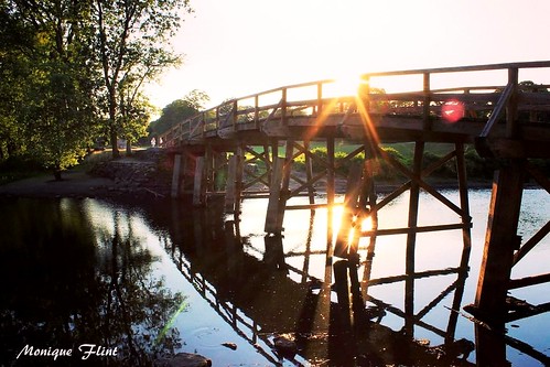 old bridge sunset reflection water weather wooden nationalpark massachusetts historic concord weatherphotography