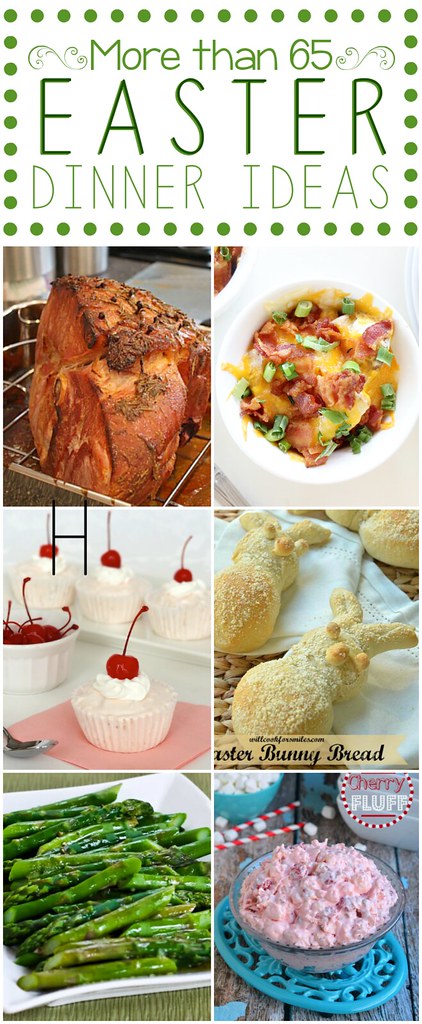 More than 65 Easter Dinner Ideas collage.