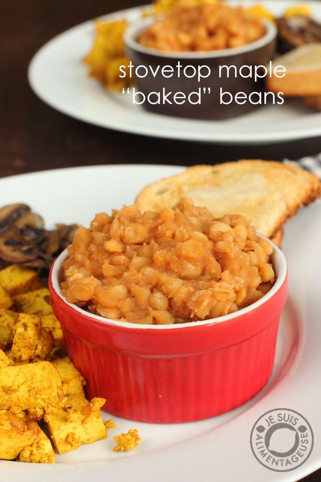 Stovetop Maple "Baked" Beans | Je suis alimentageuse #breakfast #vegan