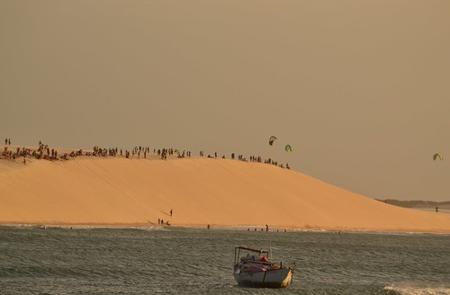 brazil beach brasil boat dunes ceara jericoacora