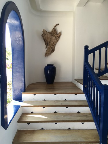 stairs leading to the balcony / bar-- Mykonos