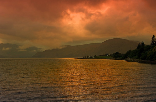 uk sunset night evening scotland highlands cloudy loch lochaber lochlinnhe abigfave blinkagain
